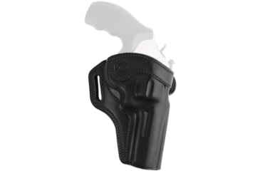 Image of Galco Masterbilt Revenger Leather OWB Belt Holster, Smith &amp; Wesson K Frame M10 4in, M19 4in, M66 4in, Ambidextrous, Black, REV114B