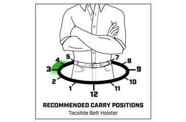 Image of Galco Tac Slide Belt Holster, Glock 43/Glock 43X/Glock 48, Right Hand, Plain, Black, TS800B