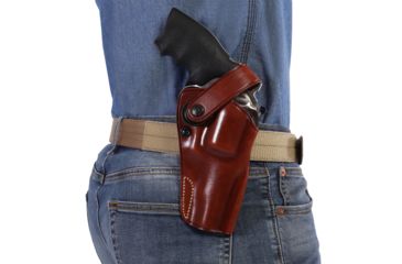 Image of Galco DAO Strongside/Crossdraw Belt Holster, Smith &amp; Wesson Model 460 X-Frame Revolver 5in, Right, Plain, Tan, DAO190