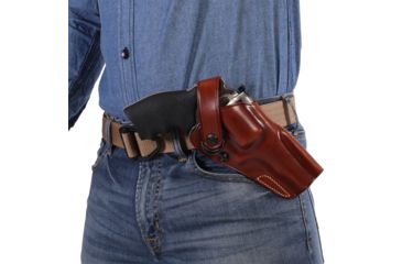Image of Galco DAO Strongside/Crossdraw Belt Holster, Smith &amp; Wesson Model 460 X-Frame Revolver 5in, Right, Plain, Tan, DAO190