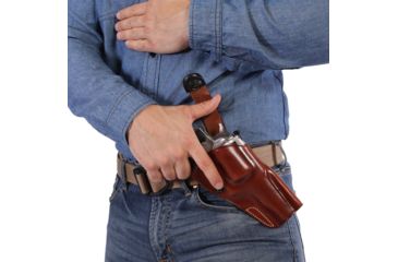 Image of Galco DAO Strongside/Crossdraw Belt Holster, Smith &amp; Wesson Model 460 X-Frame Revolver 5in, Right, Plain, Tan, DAO190