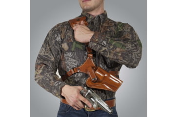 Image of Galco VHS 4.0 Holster Shoulder Component, Colt King Cobra/Python/Trooper, Ruger GP100 Revolver, Ruger Redhawk, S&amp;W N-Frame/L-Frame, Taurus 425 Tracker/627 Tracker, Ambidextrous, Plain, Tan, GA194