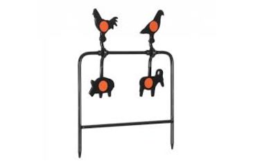 Image of Gamo Plinking Target, Airgun, 12 Orange Bullseye Stickers, Black, 62112210954