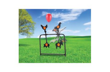 Image of Gamo Plinking Target, Airgun, 12 Orange Bullseye Stickers, Black, 62112210954
