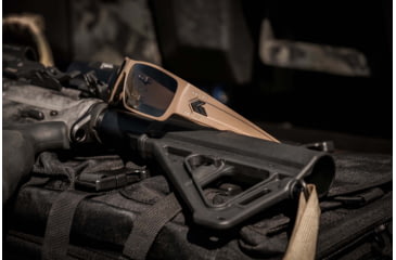 Image of Gatorz Specter Milspec Ballistic Glasses, Cerakote Tan Frame, Smoke w/Anti-Fog Lens, GZ-08-302
