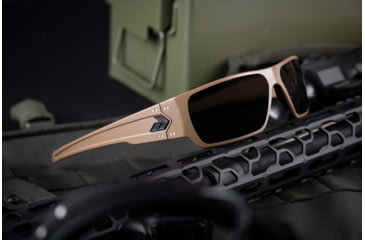 Image of Gatorz Specter Milspec Ballistic Glasses, Cerakote Tan Frame, Smoke w/Anti-Fog Lens, GZ-08-302