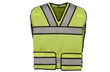 Image of Gerber Outerwear Bright Star Vest with Silver Trim - Ansi 207-Ansi 107, Lime - Black, S-M 70ZL S/M