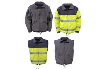 Image of Gerber Outerwear Cambio Reversible Convertible Jacket-Vest, Navy - Lime, XSR 71C1/L XSR