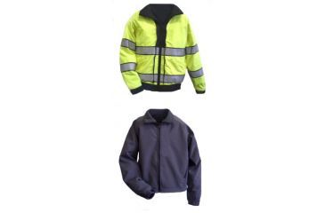 Image of Gerber Outerwear Thriller SX Reversible with Soft Shell Liner Jacket, Navy - Lime, SR 71DX1/L SR