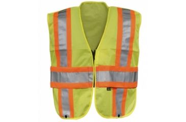 Image of Gerber Outerwear Vision Quest Vest Ansi 107 Class II- Ansi 207, Lime - Orange, S-M 50V8/L S/M