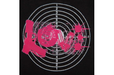 Image of Girls With Guns 9075 Love Made Of Polyester With Black Finish, Pink Love Graphi