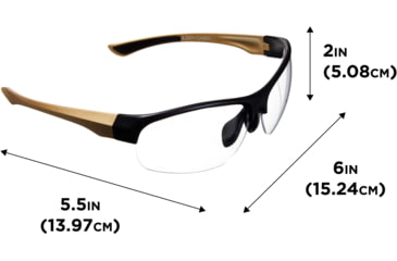 Image of Girls With Guns Devotee Protective Shooting Safety Glasses, Gold/Brown Frame, Clear Lenses, One Size, 2371