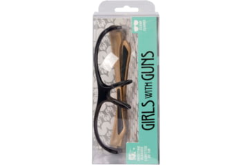 Image of Girls With Guns Devotee Protective Shooting Safety Glasses, Gold/Brown Frame, Clear Lenses, One Size, 2371