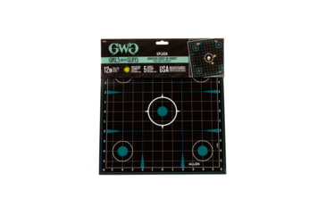 Image of Girls With Guns Gwg Splash Adhesive Sight Grid Target, Teal/Black, 12X12, 15280
