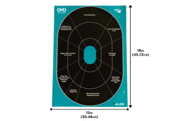Image of Girls With Guns Gwg Splash Self-Adhesive Oval Handgun Trainer Paper Target, Teal/Black, 12X18, 15283