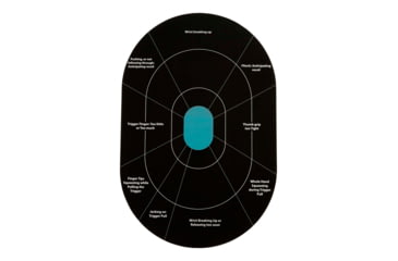 Image of Girls With Guns Gwg Splash Self-Adhesive Oval Handgun Trainer Paper Target, Teal/Black, 12X18, 15283