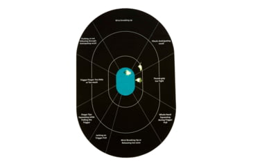 Image of Girls With Guns Gwg Splash Self-Adhesive Oval Handgun Trainer Paper Target, Teal/Black, 12X18, 15283