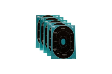 Image of Girls With Guns Gwg Splash Self-Adhesive Oval Handgun Trainer Paper Target, Teal/Black, 12X18, 15283