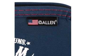 Image of Girls With Guns Handgun Cases, 10 in Long, Full-Size, Lockable Keyring, Ultra-Soft Lining, Foam Padding, Navy w/GWG Freedom Graphic, 9071