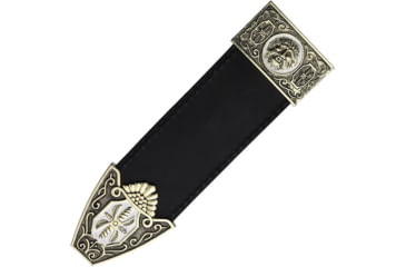 Image of Gladius Roman Dagger, 14in Overall, 8in Satin Double Edge Blade, Antique Metal Alloy/Black Cord Wrapped Handle, Leather Sheath, 512
