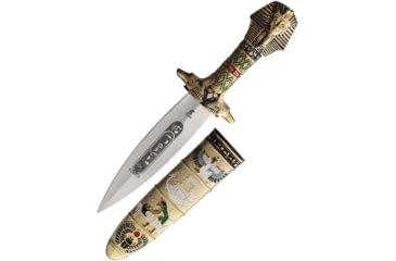 Image of Gladius Tutankamon Dagger, 12in Overall, 6.5in Satin Unsharpened Stainless Dagger Blade, Gold Metal Alloy Handle, 504