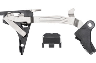 Image of Glock OEM Flat Faced .40 S&amp;W Performance Trigger, G22/G23/G27 Gen 4-5, Silver/Black, 74065
