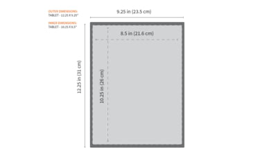 Image of GoDark Faraday Tablets Case, Charcoal, FTB01-3X