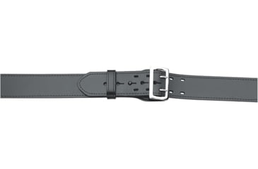 Image of Gould &amp; Goodrich 3 Tapered Front Hi-gloss Duty Belt Nickle, Black - OUL-46