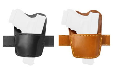 Image of Gould &amp; Goodrich 896-1 Ambidextrous Sig P238 Belt Holster with Body Shield, Black, Chestnut Brown