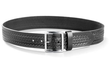 Image of Gould &amp; Goodrich Pants Garrison Belt, 46, Nickel Buckle, Black Weave, B52-46W