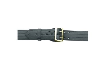 Image of Gould &amp; Goodrich Leather Lined Duty Belt, 4 Row Stitched, 44, Brass Buckle, Black, B59-44FL4RBR