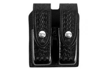 Image of Gould &amp; Goodrich Double Magazine Case w/Snap Closure, Brass Snap - 1911 Single Stack, Black, B627-2BR