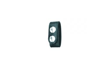 Image of Gould &amp; Goodrich Leather Belt Keeper, Double Standard Snap, Single, Black, B76