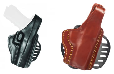 Image of Gould &amp; Goodrich B807 Paddle Concealment Holster, Black, Chestnut Brown