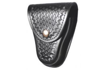 Image of Gould &amp; Goodrich K-Force K80 Handcuff Case/Glove Pouch, Brass Hardware, Black Weave, K80WBR