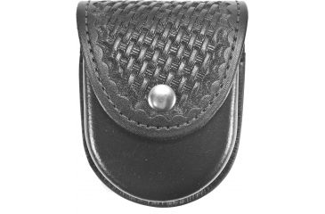 Image of Gould &amp; Goodrich K-Force Double Handcuff Case, Nickel, Black Weave, K596W