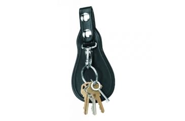 Image of Gould &amp; Goodrich K-Force Key Strap w/Flap, Brass, Black Weave, K72WBR