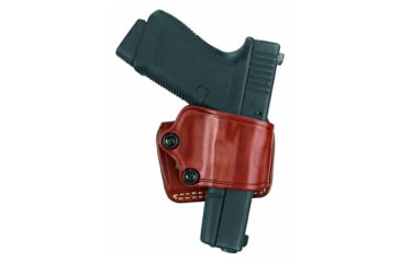 Image of Gould &amp; Goodrich Yaqui Slide Concealment OWB Belt Holster, Glock 17/19, Beretta 92, Right Hand, Chestnut Brown, 801-92F