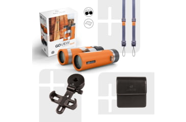 Image of GoView ZOOMR 10x34mm Roof Prism Binoculars, Sunset Orange, 4260527415930