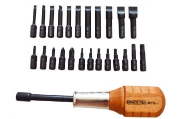Image of Grace USA Gunsmith Mag Tip Screwdriver Set, 24 Bit, Wood, GRMT24