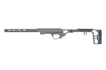 Image of Grey Birch MFG La Chassis T1X Complete Aluminium Chassis System, Right Handed, 10in, Picatinny/M-LOK, Clear Hard Anodize, LaChassis-T1X-RH