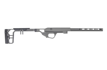 Image of Grey Birch MFG La Chassis T1X Complete Aluminium Chassis System, Right Handed, 10in, Picatinny/M-LOK, Clear Hard Anodize, LaChassis-T1X-RH