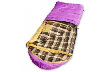 Image of Grizzly Kid +0 Degree Sleeping Bag, Purple, Large, 30062