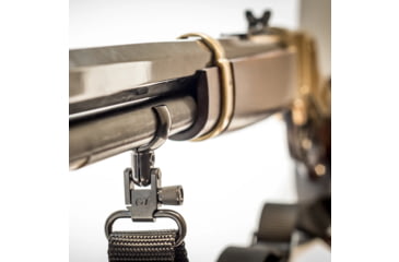 Image of GrovTec US .750-.800in 2 Piece Barrel Band Swivel Set, Black, GTSW304