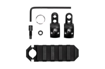 Image of GrovTec US .630 - .675in Tube Mount Rail Barrel Band Mounted Picatinny Rail, Black, GTSW327