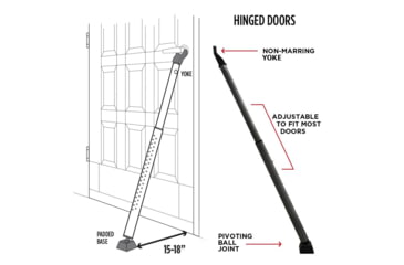 Image of Guard Dog Security DoorKeeper Adjustable Door Security Bar, Teal, One Size, DS-GDDK-TL
