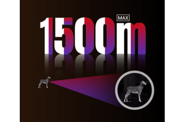 Image of Guide Sensmart TU Series TU451 3.8-15.2x50mm Thermal Rifle Scope and Range Finder, 400x300, Black, TU451LRF