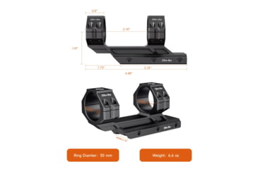 Image of GUNNR Sleipnir 34 mm Cantilever Mount, Black, MONZT3400