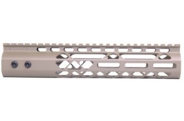 Image of GUNTEC USA 10in Air Lite M-Lok Free Floating Handguard with Monolithic Top Rail, Flat Dark Earth GT-10MLK-AL-FDE