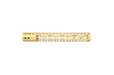 Image of Guntec USA 15in Air Lite Series M-Lok Free Floating Handguard w/ Monolithic Top Rail, Anodized Gold, GT-15MLK-AL-GOLD